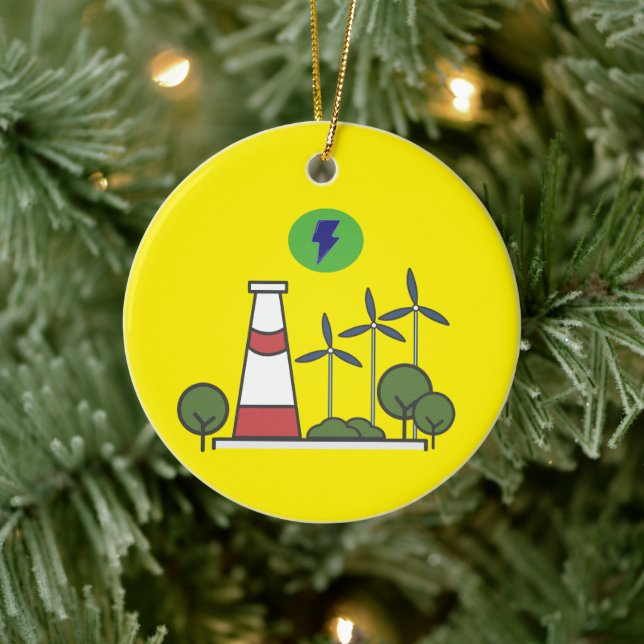 Nuclear power plant design  ceramic tree decoration (Tree)