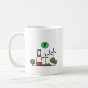 Nuclear power plant design coffee mug