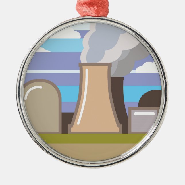 Nuclear Power Plant Metal Tree Decoration (Front)