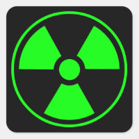 Nuclear Radioactive Radiation Symbol in green