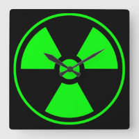 Nuclear Radioactive Radiation Symbol in green