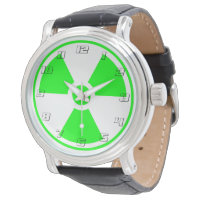 Nuclear Radioactive Radiation Symbol in green