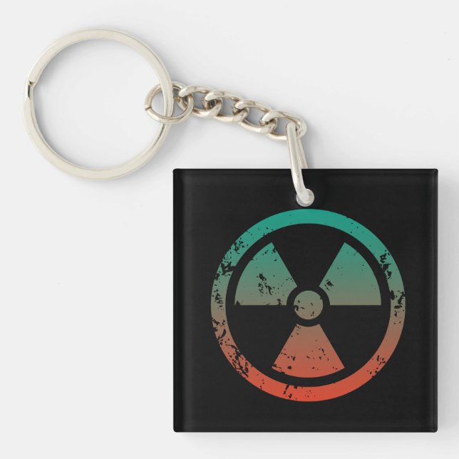 Nuclear radioactive sign key ring (Front)