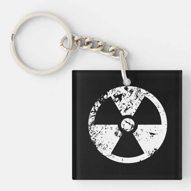 Nuclear radioactive sign key ring (Front)