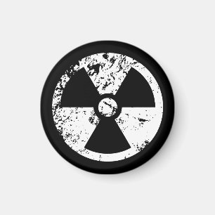 Nuclear radioactive sign magnet