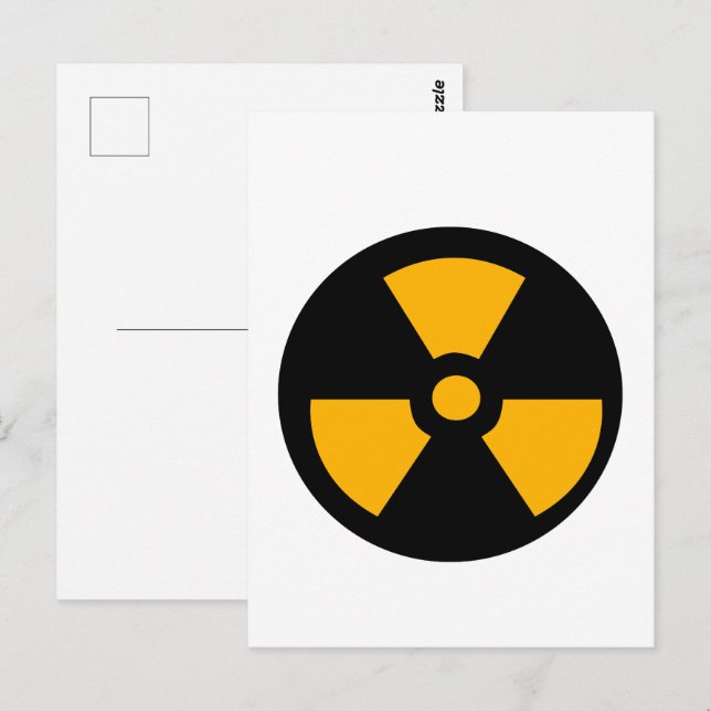 Nuclear radioactive sign postcard (Front/Back)
