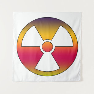 Nuclear radioactive sign tapestry