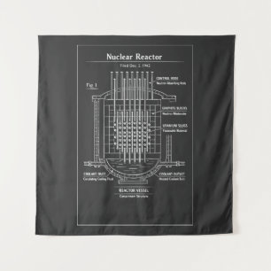 Nuclear Reactor Blueprint Tapestry