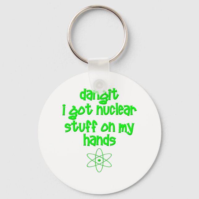 Nuclear Stuff On Hands Key Ring (Front)