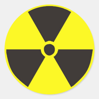 Nuclear Symbol Classic Round Sticker
