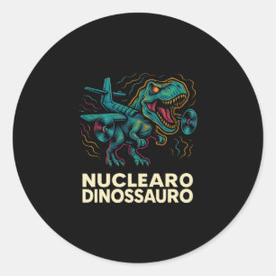 Nuclearo Dinossauro - Funny Italian Brainrot Kids  Classic Round Sticker