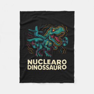 Nuclearo Dinossauro - Funny Italian Brainrot Kids  Fleece Blanket
