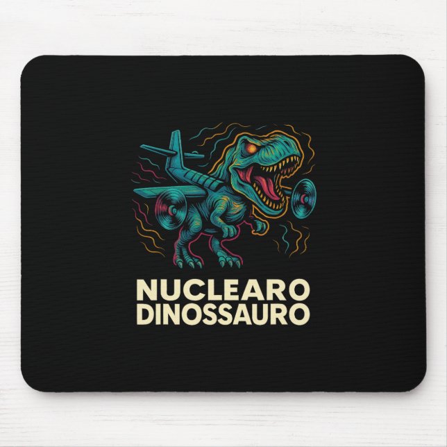 Nuclearo Dinossauro - Funny Italian Brainrot Kids  Mouse Pad (Front)