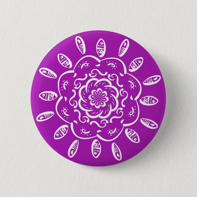 Nudibranch Mandala 6 Cm Round Badge (Front)