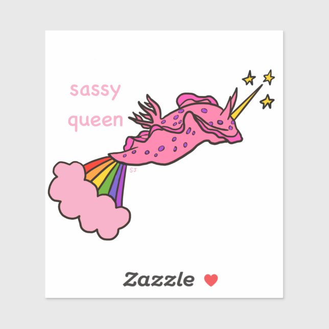 nudibranch sassy queen sticker (Sheet)