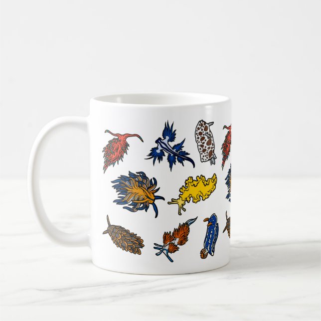 Nudibranch Sea Slugs  Coffee Mug (Left)