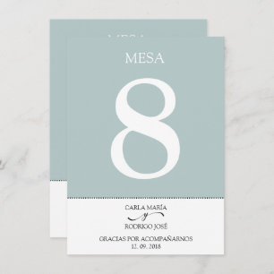 NUESTRA BODA Editable Spanish Table Number