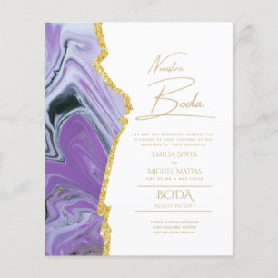 Nuestra Boda Gold Text AGATE Wedding INVITE