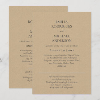 Nuestra Boda Modern Typography MANY COLORS INVITE