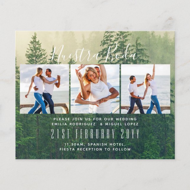 Nuestra Boda Photo Collage Wedding INVITE Flyer (Front)