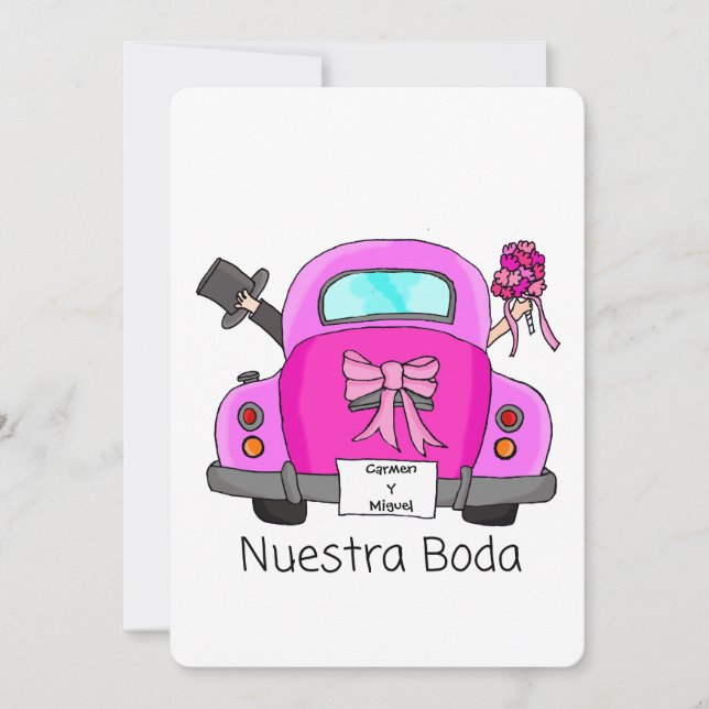 Nuestra Boda - Spanish  wedding invitation (Front)