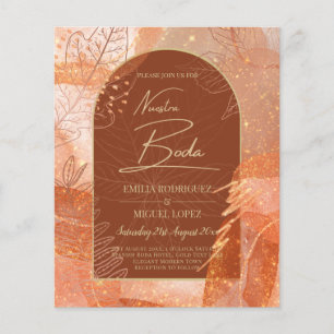 NUESTRA BODA Terracotta FALL Wedding Invite Flyer