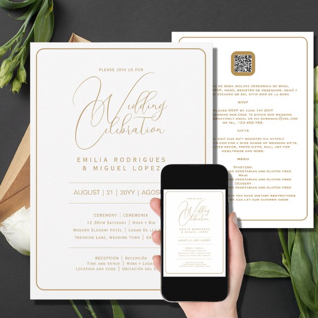 Nuestra Boda | WHITE GOLD Wedding incl. Details In Invitation (Creator Uploaded)