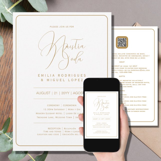 Nuestra Boda | WHITE GOLD Wedding incl. Details Invitation (Creator Uploaded)