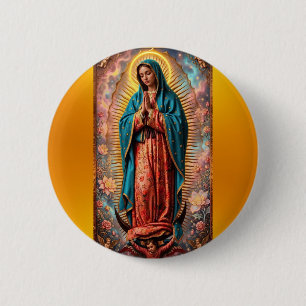 Nuestra Señora de Guadalupe 6 Cm Round Badge