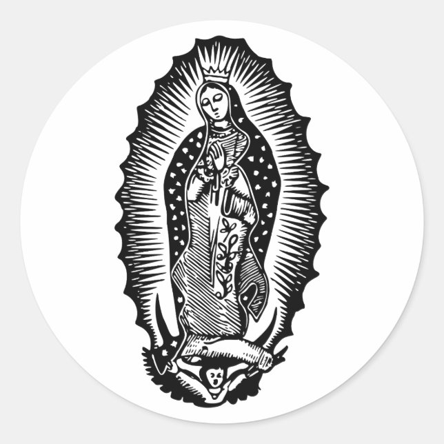 Nuestra Señora de Guadalupe Classic Round Sticker (Front)