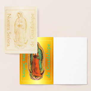 Nuestra Señora de Guadalupe Gold Foil Card
