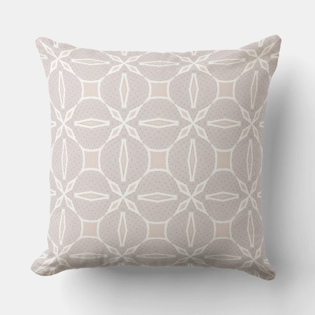 Nuetral Blue Geometric Designer Pillow (Front)