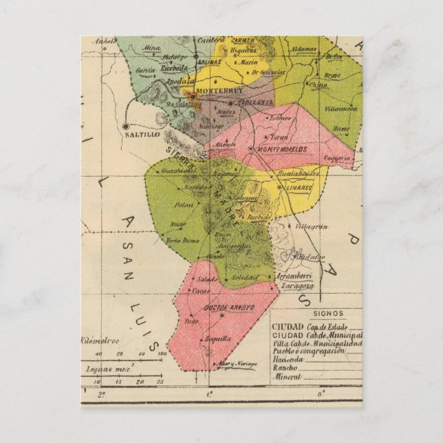Nuevo Leon, Mexico Postcard (Front)