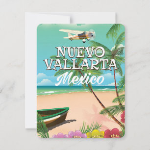 Nuevo Vallarta Mexico beach travel poster