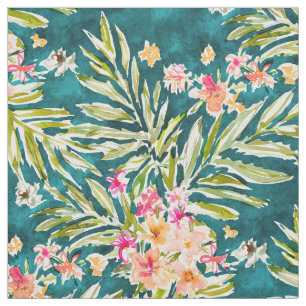 NUEVO VALLARTA Watercolor Tropical Floral Fabric