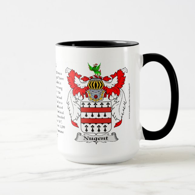 Nugent Family Coat of Arms Mug (Right)