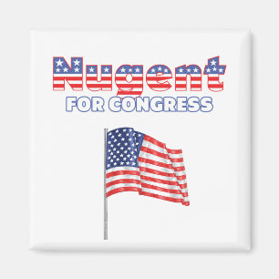 Nugent for Congress Patriotic American Flag Design Magnet