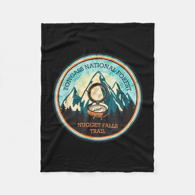 Nugget falls trail in alaska  fleece blanket (Front)