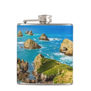 Nugget Point islets, New Zealand Hip Flask