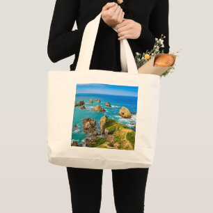 Nugget Point islets, New Zealand Large Tote Bag
