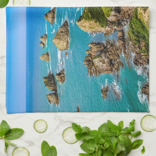 Nugget Point islets, New Zealand Tea Towel