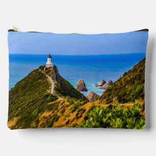 Nugget Point lighthouse, New Zealand Accessory Pouch