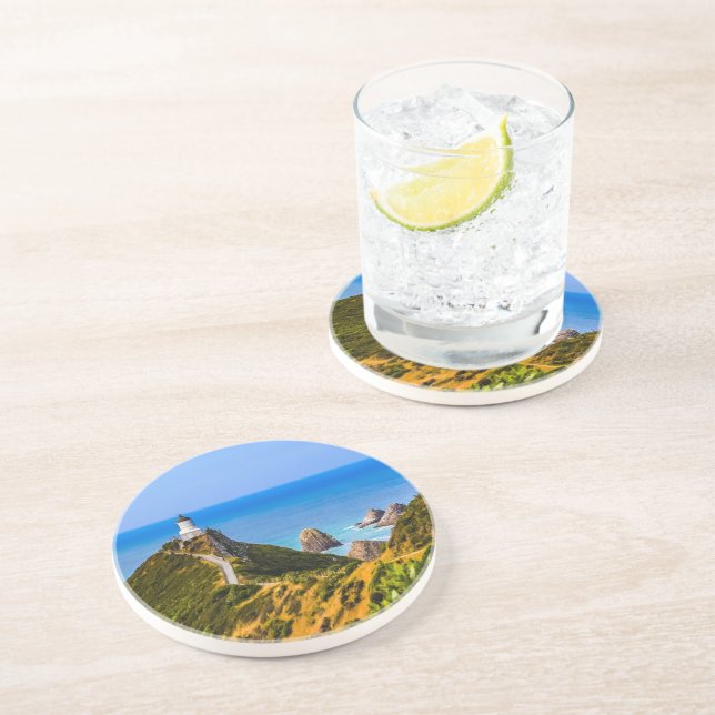 Nugget Point lighthouse, New Zealand Coaster (Side)