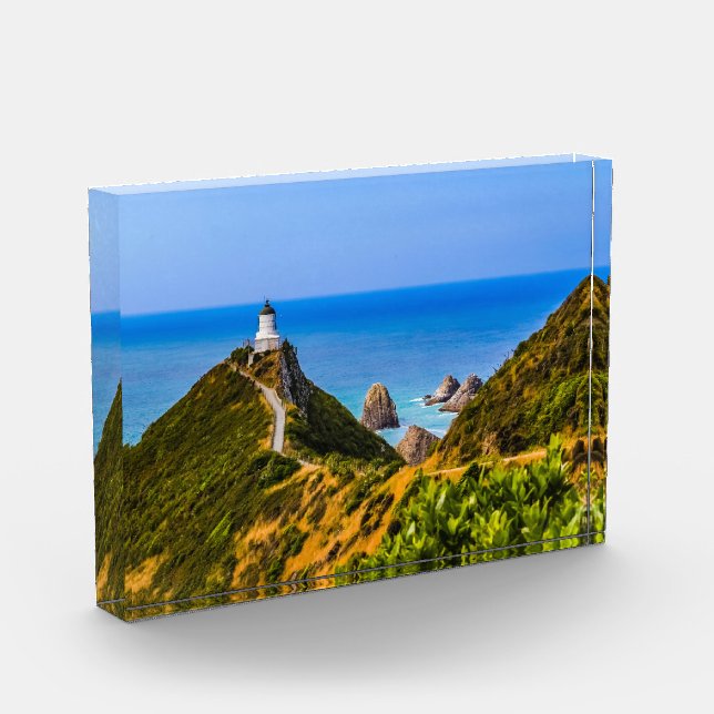Nugget Point lighthouse, New Zealand Photo Block (Left)