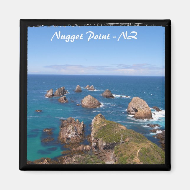 Nugget Point Rock Circle, NZ -2 (Fridge Magnet) Magnet (Front)
