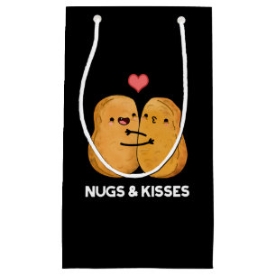 Nugs And Kisses Funny Chicken Nugget Pun Dark BG Small Gift Bag