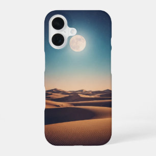 Nuit Désertique Vintage sous la Lune iPhone 16 Case