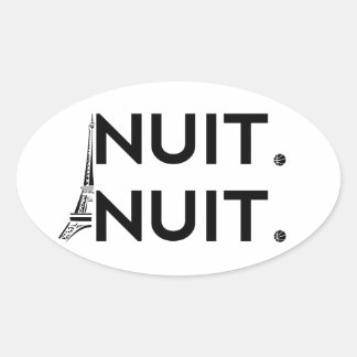 Nuit Nuit Oval Sticker