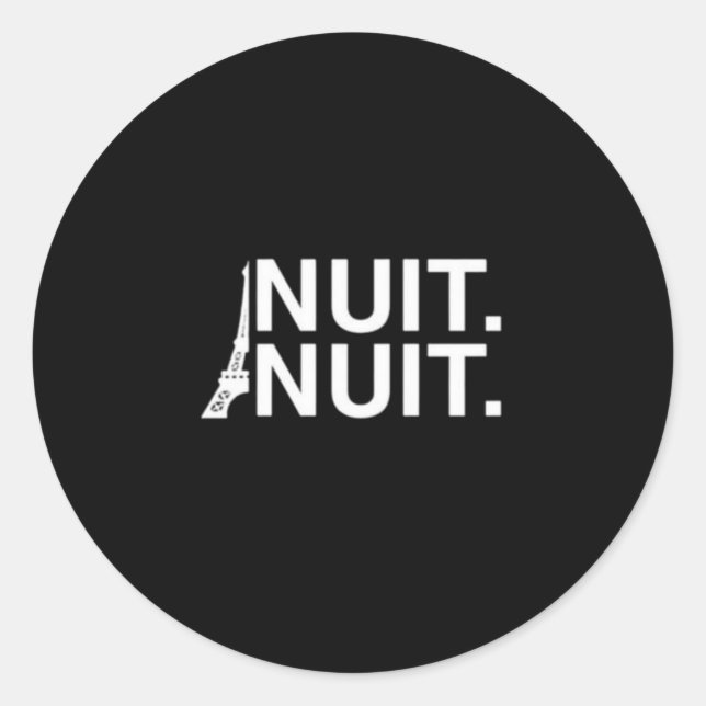 Nuit Nuit Paris Classic Round Sticker (Front)