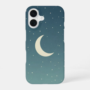 Nuit Vintage à la Lune Croissante iPhone 16 Case